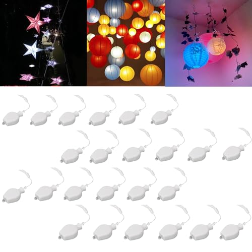 24 Pack Paper Lantern Lights,Palmhill Warm White Paper Lantern String Light - size: 24