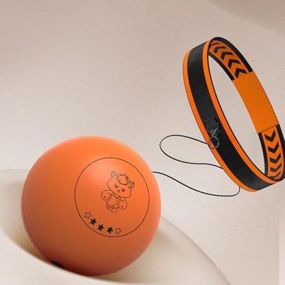 Boxing Reflex Ball Multifunctional Fun Effective Reaction Training | Kids Beginners Punching Headband for Adults Enthusiasts Families Friends Amateurs Lovers Fun Sports Activities - color: Orange ball