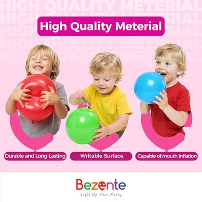Bezente Dusty Blue Latex Party Balloons - 150 Pack 5 Inch Matte Small Haze Blue Helium Balloons for Birthday Bridal Shower Wedding Gender Reveal Engagement Graduation Party - color: 09-blue-m71, size: 5inch (Small)