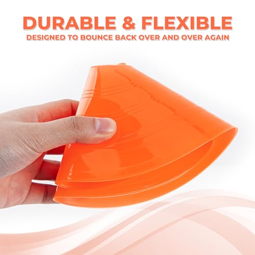 CARTMAN Agility Training Cones, Plastic Soccer Field Markers Indoor Outdoor for Events - style: Disc 24pk