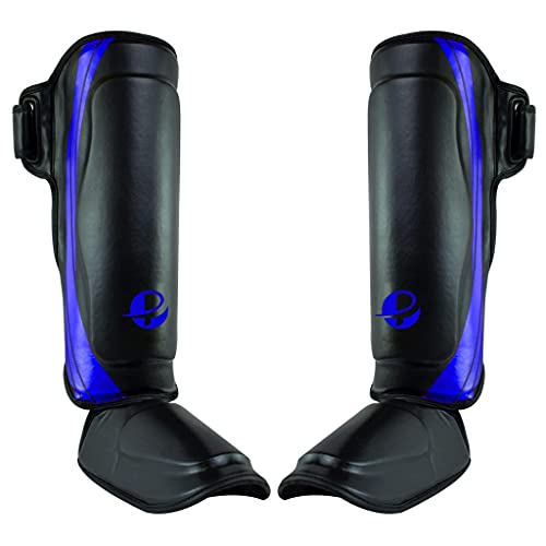 Ultimate - Performance Series - Shin Instep - Boxing MMA Muay Thai Taekwondo Training - color: Blue, size: Small-Medium