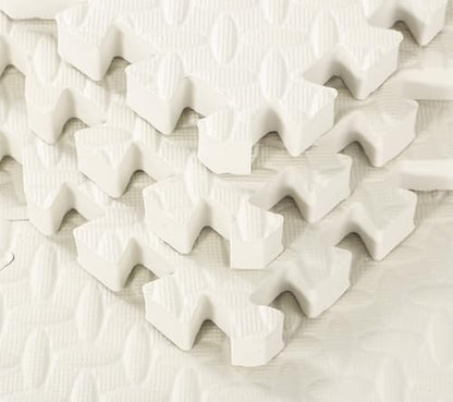 Arrowbash 12x12x1 Inch EVA Thick Interlocking Foam Floor Tiles Puzzle Exercise Mat Foam Mats for Home Gym Pets(White,12)