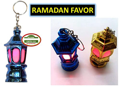 SOLUSTRE 40Pcs Keychain Lantern Portable Mini Led Keychain Light Palace Lights for Ramadan Decoration Clip-on Keyring Lamp for Camping Outdoor Activities Home Use Emergencies Gift