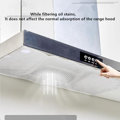 Thickened Kitchen Range Hood Oil Absorbing Paper Range Hood Oil Resistant Sticker High Temperature Filter Membrane Universal Film Mesh Cover, 12 Sheets
