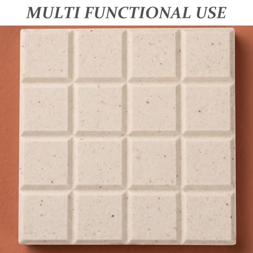 KOMBIUDA 12pcs Ceramic Coral Frag Tiles, Square Coral Plugs for Aquarium, Coralline Plate Base, Frag Disks Support Bases for Saltwater Tanks