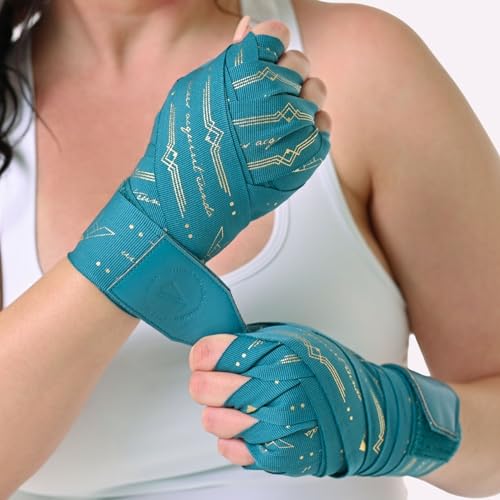 Women's Hand wrap Boxing Wraps Muay Thai Kickboxing and MMA, Athena Diana Hand wrap Teal 4.5m 180" Length