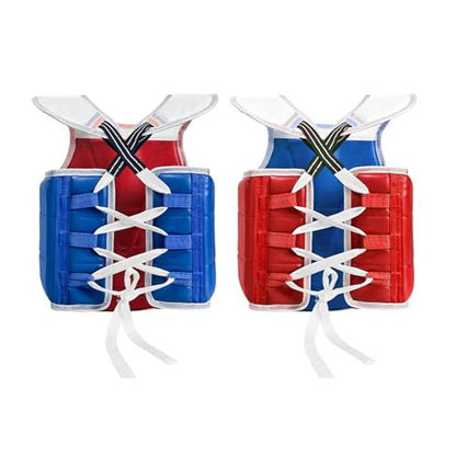Taekwondo Chest Guard Breathable Polyester Adjustable Fit Training Gear Leather Taekwondo Protectors Perfect for Adults PU Martials Art Chest Guard Adjustable - size: Large