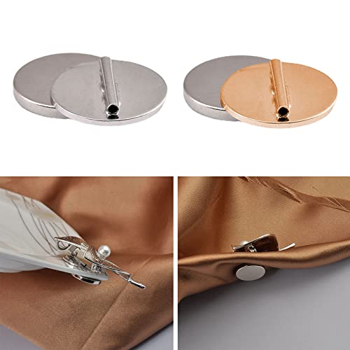 5 Pieces Strong Magnetic Brooch Converter Pin Keepers Harm-Free Clothing Magnet Buckle Tie Free Clothing Brooch Adapter - color: Gold