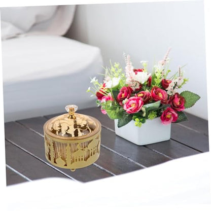Ramadan Tray with Lid, Eid Mubarak Tray Ramadan Food Container Eid Cookie Serving Trays Decorative Trinket Box for Eid Party Supplies