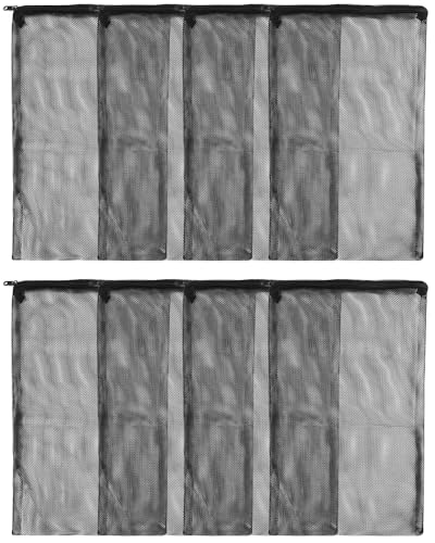 Pawfly 8 Pack Aquarium Filter Media Bags, Fine Mesh Filter Bag with Plastic Zipper Aquarium Media Bag for Activated Carbon, Bio Filter Balls and Filter Stones (15" x 10") - size: 15" x 10"