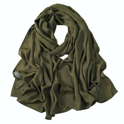 3PC Premium Modal Lightweight Hijab, Fashion Soft Head Scarf Shawl Wraps for Muslim Women Daily Wear - color: Series 4-burgundy/Olive/Dusty Rose