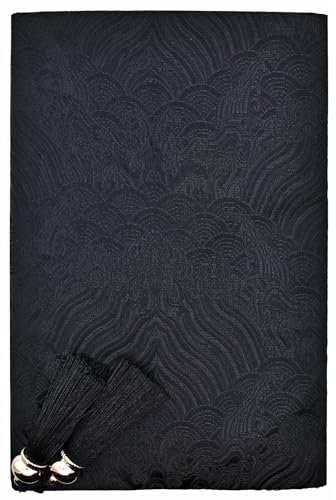 BLBMH 6x9 Bible Book Cover for Women, Non-Stretch Fabric Protector for Paperback, Soft Cloth Sleeve with Bookmark for Journals Notebooks | Privacy Reading Gift - Chinese Black - color: Black