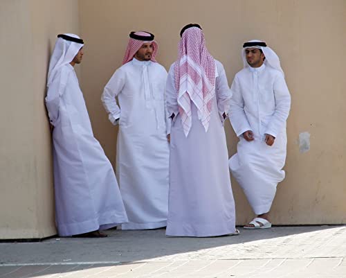 Men's Thobe Muslim Clothes Long Sleeve Middle East Saudi Kaftan Islamic Abaya Dubai Arab Robe - size: X-Large