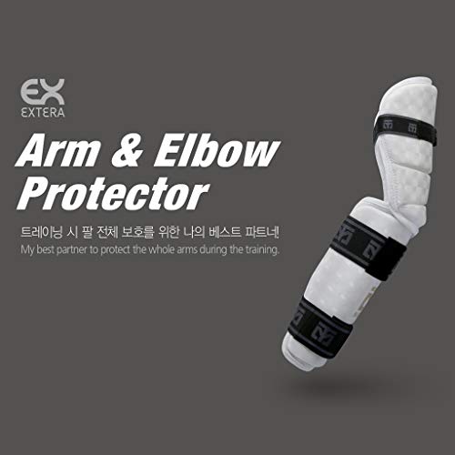 MOOTO Korea Taekwondo Extera S2 Arm & Elbow Protectors MMA Martial Arts Kickboxing Gym School Academy Team Match Training (4. L(Length:24cm or 0.78ft))