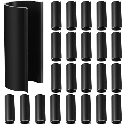 Jetec 32 Pcs PVC Pipe Clips Pool Cover Clamps for Above Ground Pool Greenhouses, Row Covers, Garden, Shelters, Bird Protection, 2.4 Inch Long(for 1/2 Inch PVC Pipe,Black) - color: Black, size: for 1/2 Inch PVC Pipe