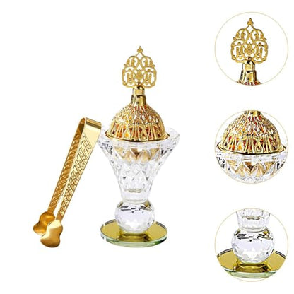 Glass Incense Burner Set Arabian Incense Holder Ornament Wedding Gift Creative Home Decor Home Fragrance for Party Study Room - style: Style B