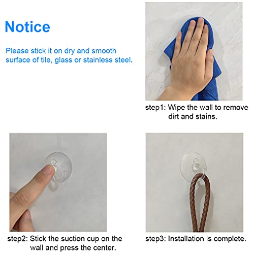 12 Pieces Small Suction Cups with Hooks 1.2 inch Clear Plastic Sucker Hooks for Glass Window Wall Festivals Parties Theme Carnival Decoration Door Bathroom Kitchen - size: 1.2"+hooks"