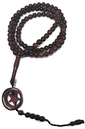 Islam Prayer Beads AMN-264 Koka Wood Handmade Muslim Tasbih 99 Rosary Bead Haj Eid Ramadan Gift (Brown_01) - color: Brown_01