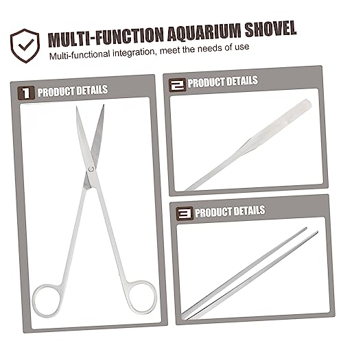 1set Aquarium Scissors Shovel Multi-function Aquatic Tools for Plant Maintenance Portable and Easy to Use for Freshwater Aquariums