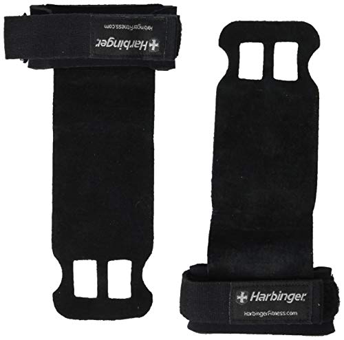 Harbinger Leather Palm Grips for Weight Lifting Hand Protection - size: Large