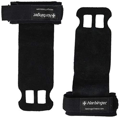Harbinger Leather Palm Grips for Weight Lifting Hand Protection - size: Large