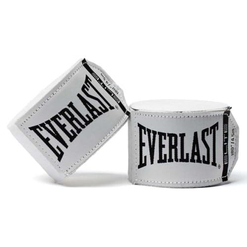 Everlast Elite 180" Handwrap | Boxing Hand Wraps for Men & Women - color: White