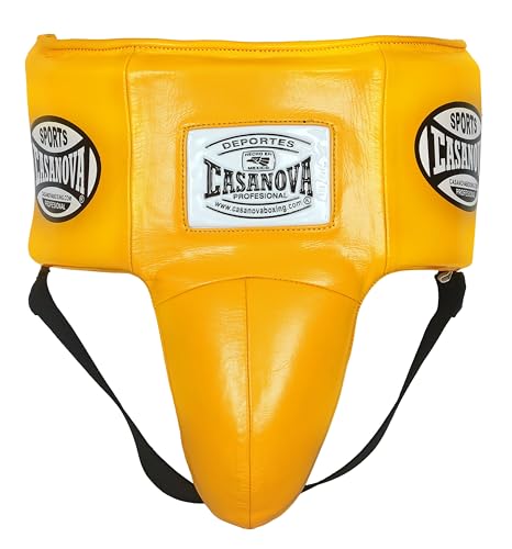 Casanova Boxing® Groin Kidney Foul Protector Cup Gaurd - Boxing, Martial Arts, MMA, Kickboxing, Muay Thai, Sparring - Yellow - size: Small-Medium