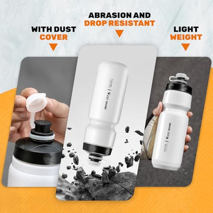 Bike Water Bottle Cage with Bottle, Durable Ultralight Plastic Water Drink Holder Rack, Lightweight PC Water Bottle Holder for Bicycle, Cycling Bottle Holder Cages for MTB, Road Bike(White) - color: White