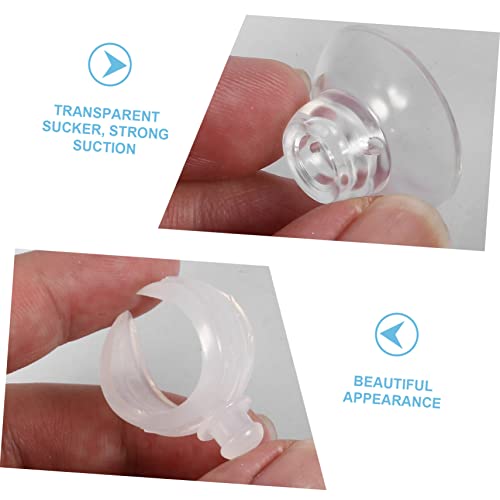 BESPORTBLE 4pcs Aquarium Suction Cup Clamp Clips Feeder Tube Holder for Air Tubing Organize Your Tank