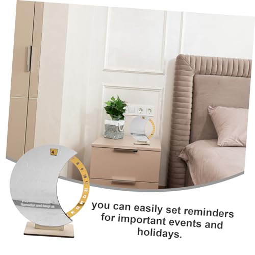 Wooden Ramadan Countdown Calendar Elegant Rotating Tabletop Decoration for Eid Celebrations for Home Office and School Decor