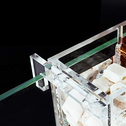 6 Grids Acrylic Fish Tank Filter Box External Aquarium Water Filter Case Transparent Acrylic Hang On Filter Box Aquarium Accessory for Restaurant Home Hotel, Without Pump (6 Grids)