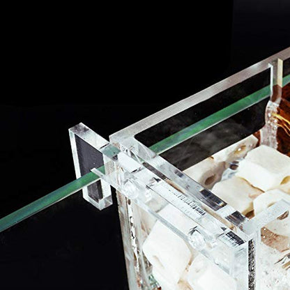6 Grids Acrylic Fish Tank Filter Box External Aquarium Water Filter Case Transparent Acrylic Hang On Filter Box Aquarium Accessory for Restaurant Home Hotel, Without Pump (6 Grids)