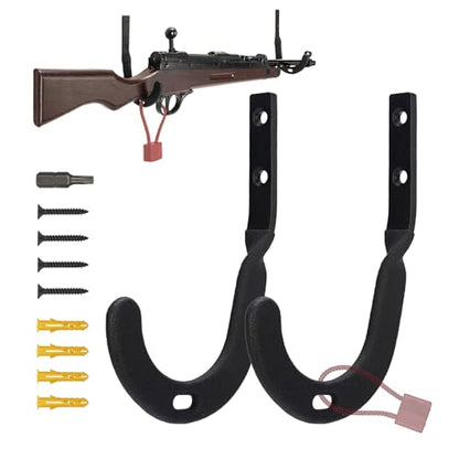 Gun Rack Hook for Gun Safe Shelf Gun Safe Accessory with Cable Lock Hole, Gun Hanger Pistol Organizer for Storage Display - style: 1 Pair