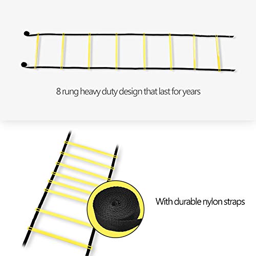 Yosoo Health Gear Speed Ladder, Ladder Ladder, Training Ladder Speed Training Equipment, Ladder With Pp And Nylon For Athletic Exercise Foot Strength Training