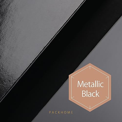 PACKHOME Gift Box 11.5x8x2.5 Inches, Sturdy Shirt Box with Magnetic Lid for Multiple Occasions (Glossy Black) - color: 11x7.8x2.3 Inch-Black-Pack of 1