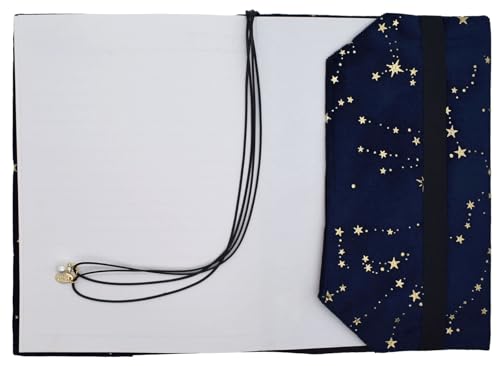 BLBMH A5 Fabric Book Cover for Paperback Journal Notebook - Velvet Blue - color: Velvet Blue, size: 8.3in