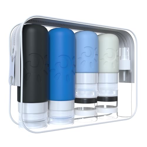 Zafit 18 Pack travel Bottles for Toiletries, TSA Approved Silicone Travel Containers Leak Proof Refillable Travel Accessories for Shampoo Conditioner Lotion Body Wash(Multicolored J) - color: Multicolored J