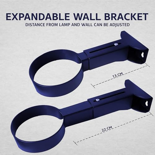 Wall Bracket for Fish Bubble Lamp | Sensory Bubble Tube Holder | Adjustable Arm for Light up to 10cm Diameter | Aquarium Light Bracket to Keep Fake Fish Aquarium Lamp Safe, Prevent Spillage