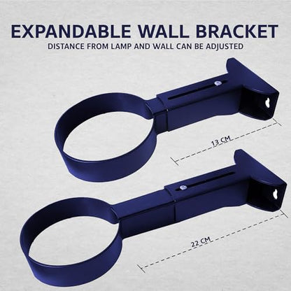 Wall Bracket for Fish Bubble Lamp | Sensory Bubble Tube Holder | Adjustable Arm for Light up to 10cm Diameter | Aquarium Light Bracket to Keep Fake Fish Aquarium Lamp Safe, Prevent Spillage