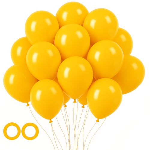 Voircoloria 105pcs Lemon Yellow Party Latex Balloons, 12inch - color: 35 Lemon Yellow, size: 12 inch - 105pcs