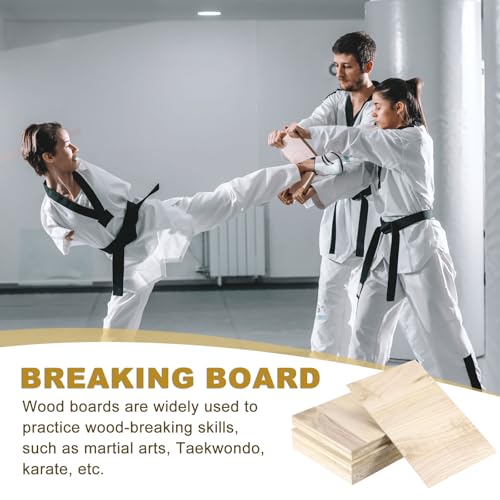 PATIKIL Wood Breaking Board 3mm 6mm Thick, 20 Pack Karate Martial Arts Boards Wooden Kick Board Training Accessory for Adult Taekwondo Punching Karate Practice Performing