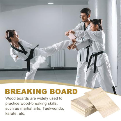 PATIKIL Wood Breaking Board 3mm 6mm Thick, 20 Pack Karate Martial Arts Boards Wooden Kick Board Training Accessory for Adult Taekwondo Punching Karate Practice Performing