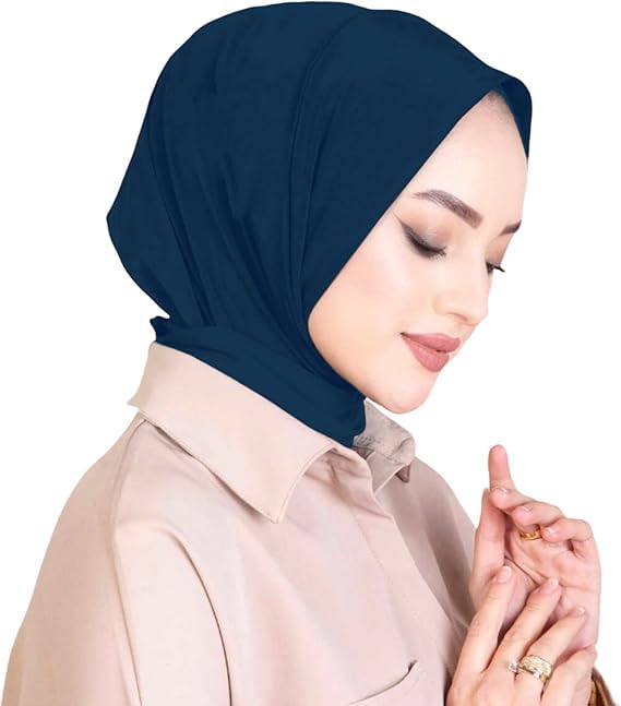 AIBEARTY Women Fashion Instant Muslim Turban Hijab with Snap Fastener Breathable Headscarf Bonnet Cap Turban Hat Shawl - color: Modal Grey-3 Buttons