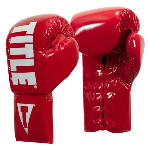 TITLE Boxing Inferno Intensity Lace Training Gloves - MMA, Kickboxing, Punching Bag, Sparring - 14, 16, 18oz - color: Red/White, size: 14 oz
