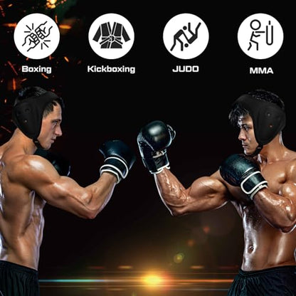 Jerify 3 Pcs Wrestling Headgear for Kids Youth Soft Grappling Headgear Wrestling Adjustable Ear Guard Protective(Black) - color: Black