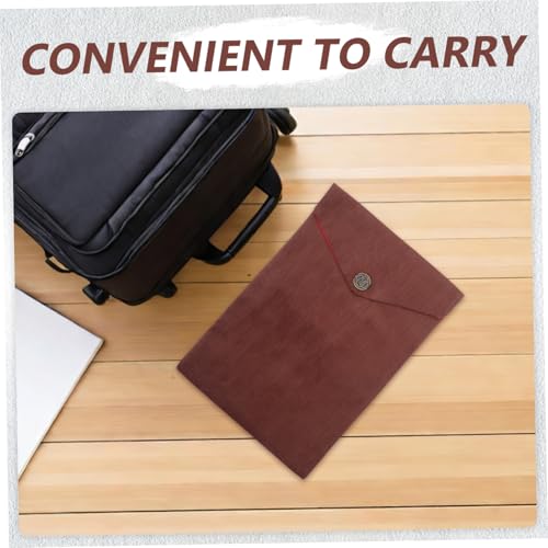 Hemobllo Buddhist Pouch Bag Scripture Organizer Coffee Color Velvet Storage Case Wrapping Pouch for Travel and Religious Texts Carrying