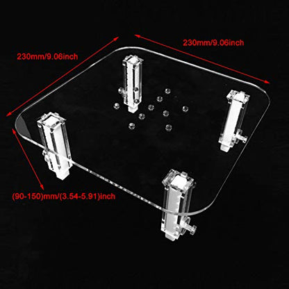 Marine Tank Protein Skimmer Stand, Acrylic Adjustable Height, Protein Skimmer Lifter Elevating Rack, Heightening Pad Accessory, Acrylic Construction, Fits Multiple Sizes, Reduces Resonance Noise, Desi - size: L