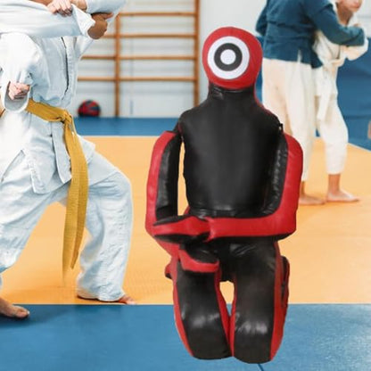 MMA Training Dummy for Grappling and Boxing, Unfilled Practice Tool, Red 68.8 inch