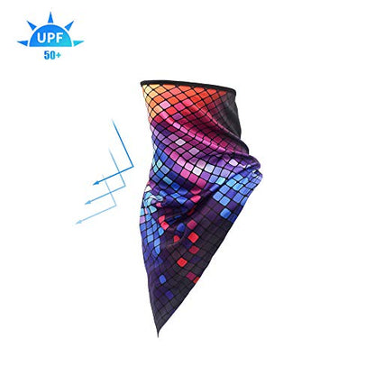 Women UPF 50+ Face Mask Sun Protection Fashion Colorful Neck Gaiter Scarf - color: Fcm-04
