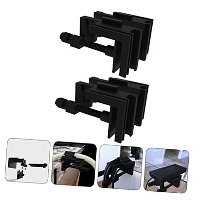 KESYOO 2pcs Acrylic Multi-Functional Clamp for Fish Tanks Hose Holder Clip for Secure Fixing Prevents Slipping and Falling for Aquariums and Water Inlet Outlet Management - color: Black